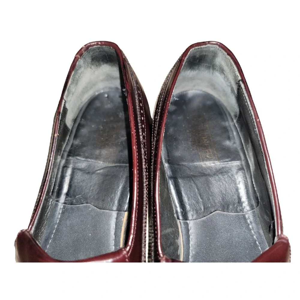 ET Wright Men's Burgundy‎ Wingtip Kiltie Tassel Loafers Dress Shoes Size 11.5 B